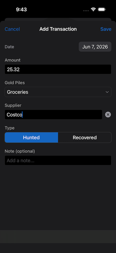 Add Transaction
